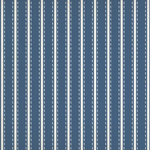 Navy Blue French Stripe Linen Dutch Euro Pillow