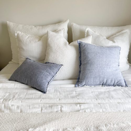 chambray blue so soft linen pillows 1